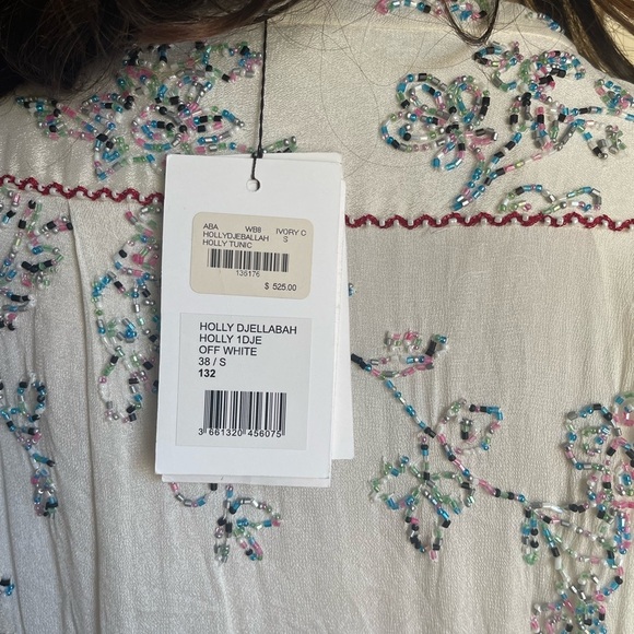 New!Antik Batik embellished holly ivory tunic size S - Picture 14 of 16